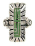 Sterling Silver Turquoise Inlay Ring Size 5-1/2 OS59444