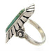 Southwest Turquoise Inlay Sterling Silver Ring Size 7-1/4 OS59470