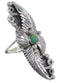 Southwest Turquoise And Authentic Sterling Silver Ring Size 7-1/2 YX81501