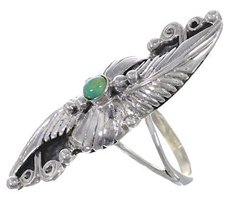 Turquoise Southwest Sterling Silver Ring Size 6-1/2 OS59019