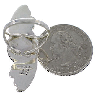 Genuine Sterling Silver Turquoise Ring Size 5-1/4 OS59017