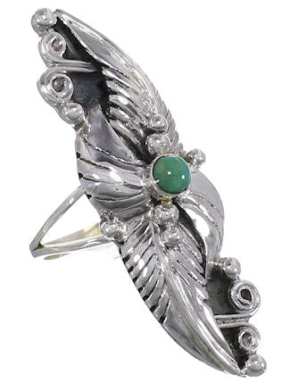 Turquoise Southwest Sterling Silver Ring Size 5-1/2 OS59026