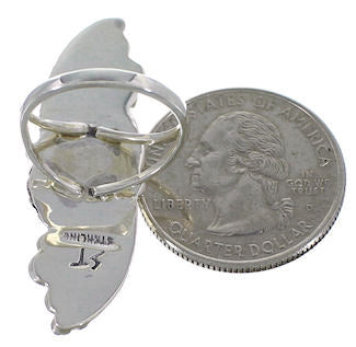 Southwest Turquoise And Silver Ring Size 8-1/2 YX81486