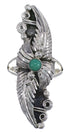 Southwest Turquoise Silver Ring Size 4-3/4 YX81472