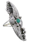 Genuine Sterling Silver Turquoise Southwestern Ring Size 5-1/2 OS59049