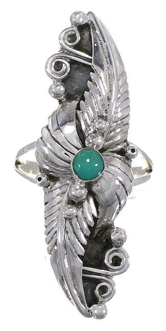 Silver Turquoise Southwestern Ring Size 6 OS59050