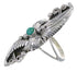 Southwestern Turquoise Sterling Silver Ring Size 4-1/2 OS59054