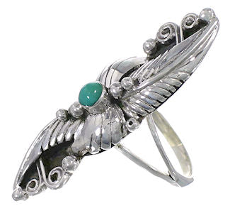 Genuine Sterling Silver Turquoise Southwestern Ring Size 5-1/2 OS59049