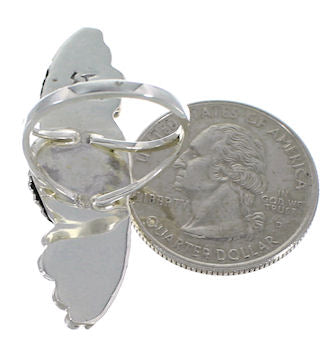 Genuine Sterling Silver Turquoise Southwestern Ring Size 5-1/2 OS59049