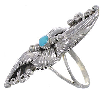 Turquoise Sterling Silver Southwestern Ring Size 6-1/2 OS59102