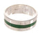 Southwest Sterling Silver Malachite Inlay Ring Band Size 5-1/4 PS59521