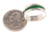 Malachite Southwestern Sterling Silver Ring Band Size 6-3/4 PS59533