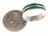 Malachite Inlay Sterling Silver Ring Band Size 5-1/4 PS59964
