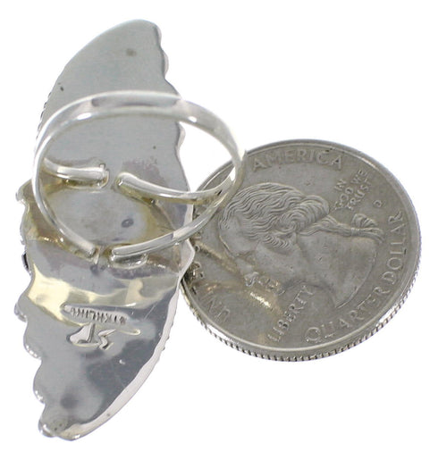 Southwest Turquoise Sterling Silver Ring Size 8 VS60919