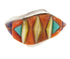 Silver Multicolor Inlay Ring Southwest Jewelry Size 5-3/4 IS60518