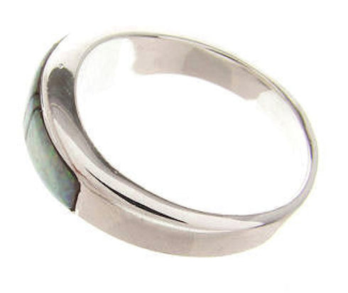 Southwest Sterling Silver Opal Inlay Jewelry Ring Size 6 YS59377