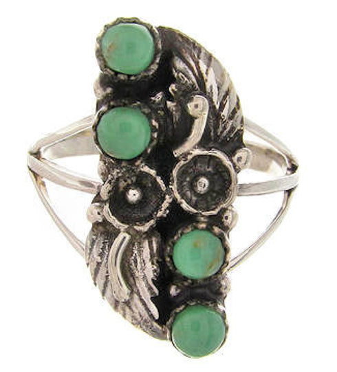 Southwest Sterling Silver Turquoise Ring Size 5-3/4 YS60643