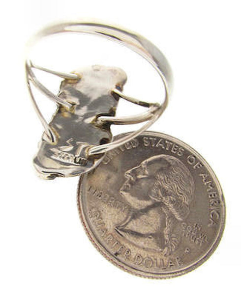 Southwest Sterling Silver Turquoise Ring Size 5-3/4 YS60643