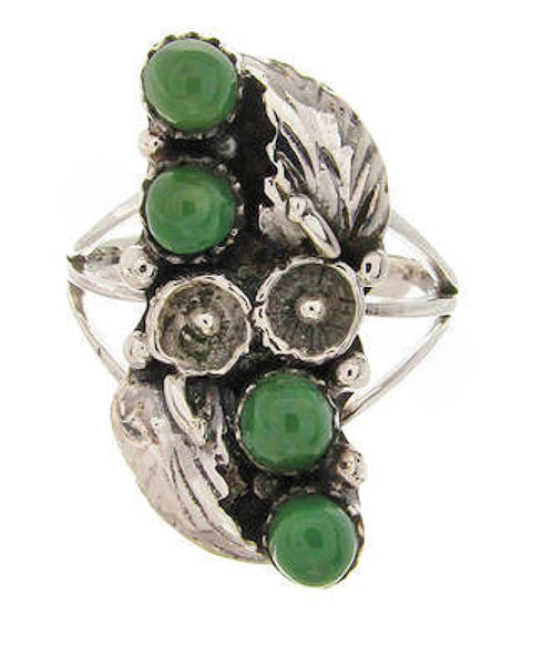 Southwestern Silver And Turquoise Ring Size 5-1/4 YS60654