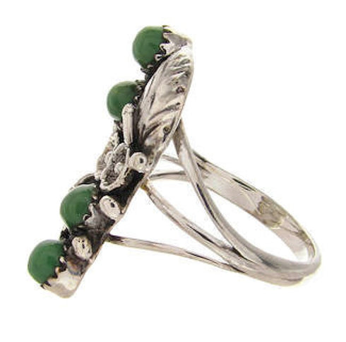 Southwestern Silver And Turquoise Ring Size 5-1/4 YS60654