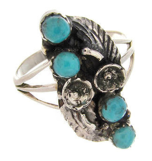 Turquoise Jewelry Sterling Silver Ring Size 5-3/4 YS60674