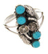 Silver Turquoise Southwest Jewelry Ring Size 8-1/4 YS60705