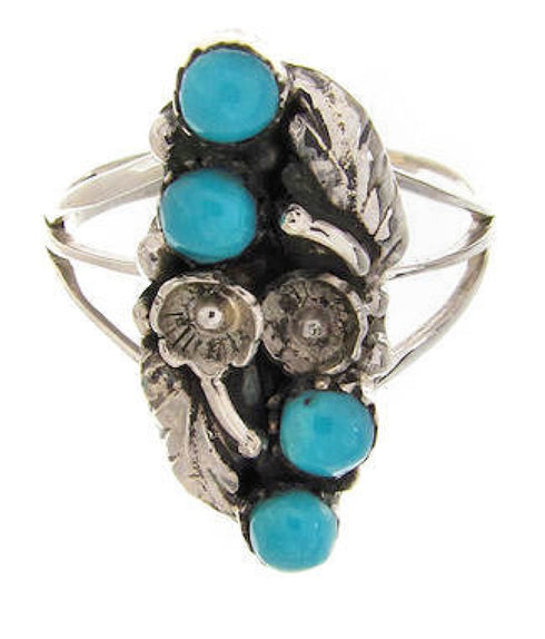 Turquoise Silver Southwestern Ring Size 8-1/2 Jewelry YS60694