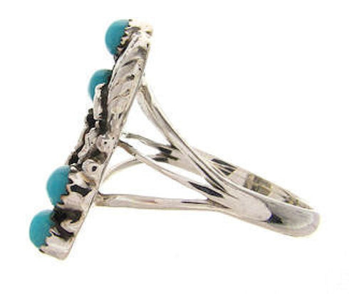 Turquoise Jewelry Silver Southwestern Ring Size 7-1/2 YS62477