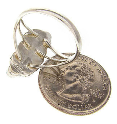 Silver Turquoise Southwest Jewelry Ring Size 8-1/4 YS60705