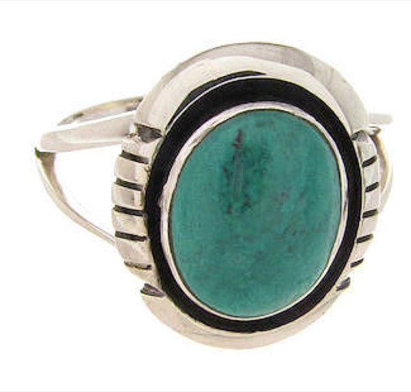 Southwest Turquoise And Silver Ring Size 5-1/4 YS60582