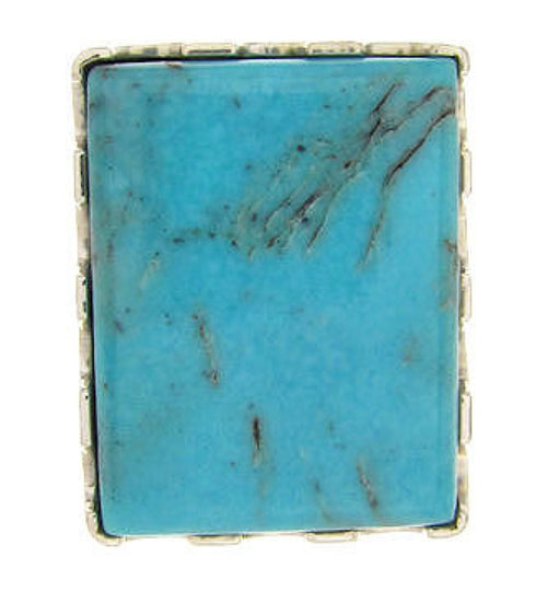 Southwest Sterling Silver Turquoise Ring Size 6-1/4 YS60438