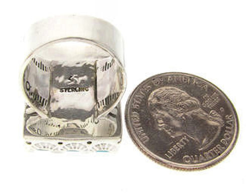 Southwest Sterling Silver Turquoise Ring Size 6-1/4 YS60438