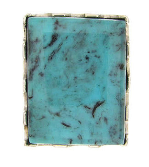 Southwestern Turquoise Sterling Silver Jewelry Ring Size 5-1/2 YS60487