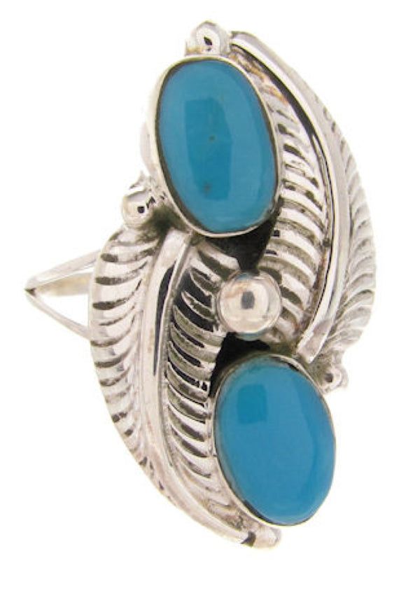 Sterling Silver Turquoise Ring Size 5-1/4 OS58727