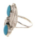 Southwest Turquoise Sterling Silver Ring Size 5-1/4 OS58848