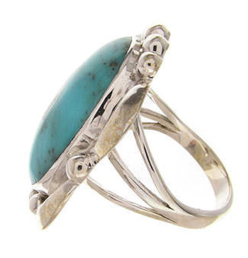 Sterling Silver Turquoise Southwestern Jewelry Ring Size 5-1/4 OS58948