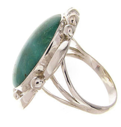 Genuine Sterling Silver Turquoise Ring Size 5-1/4 OS58982