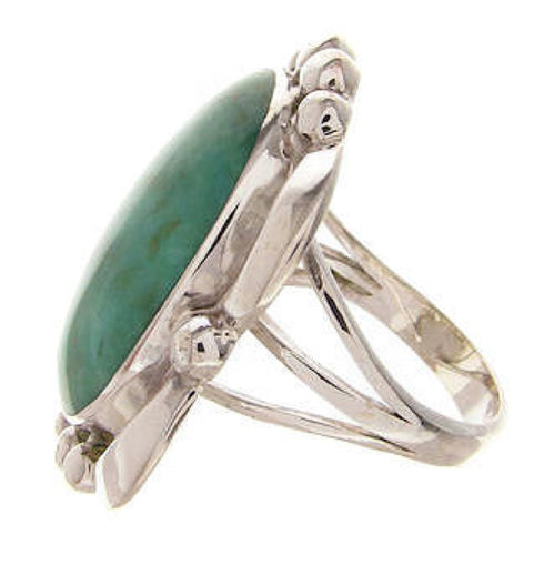 Genuine Turquoise Sterling Silver Ring Size 4-3/4 OS58992