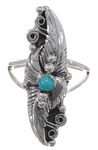 Southwestern Sterling Silver Turquoise Jewelry Ring Size 7-1/2 YS60218