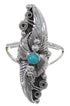 Southwestern Sterling Silver Turquoise Jewelry Ring Size 7-1/2 YS60218