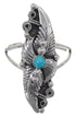 Turquoise And Sterling Silver Southwestern Jewelry Ring Size 8 YS60242