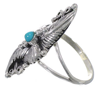 Turquoise And Sterling Silver Southwestern Jewelry Ring Size 8 YS60242