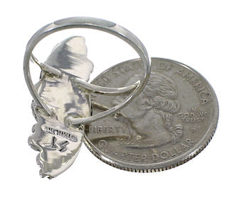 Turquoise And Sterling Silver Southwestern Jewelry Ring Size 8 YS60242