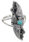 Turquoise Sterling Silver Southwest Jewelry Ring Size 7-1/2 YS60243