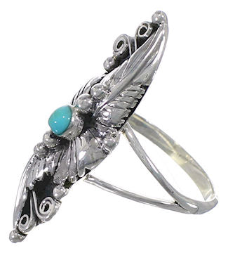 Turquoise Sterling Silver Southwest Jewelry Ring Size 7-1/2 YS60243