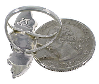 Turquoise Sterling Silver Southwest Jewelry Ring Size 7-1/2 YS60243