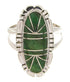 Sterling Silver Green Agate Southwest Jewelry Ring Size 5-1/4 YS60091