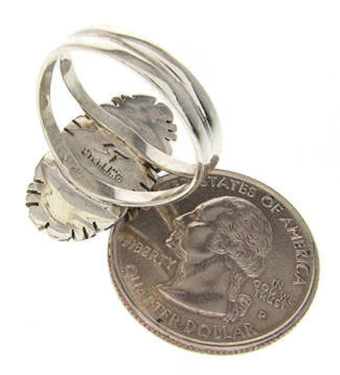 Sterling Silver Green Agate Southwest Jewelry Ring Size 5-1/4 YS60091