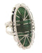 Green Agate Sterling Silver Southwest Jewelry Ring Size 5-3/4 YS60110