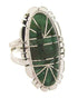 Green Agate Sterling Silver Southwest Jewelry Ring Size 5-3/4 YS60110